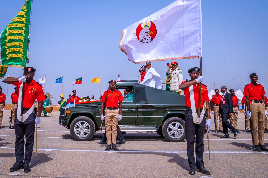 Buhari Praises EFCC On Corruption Fight, As Commission Graduates 281 Cadets