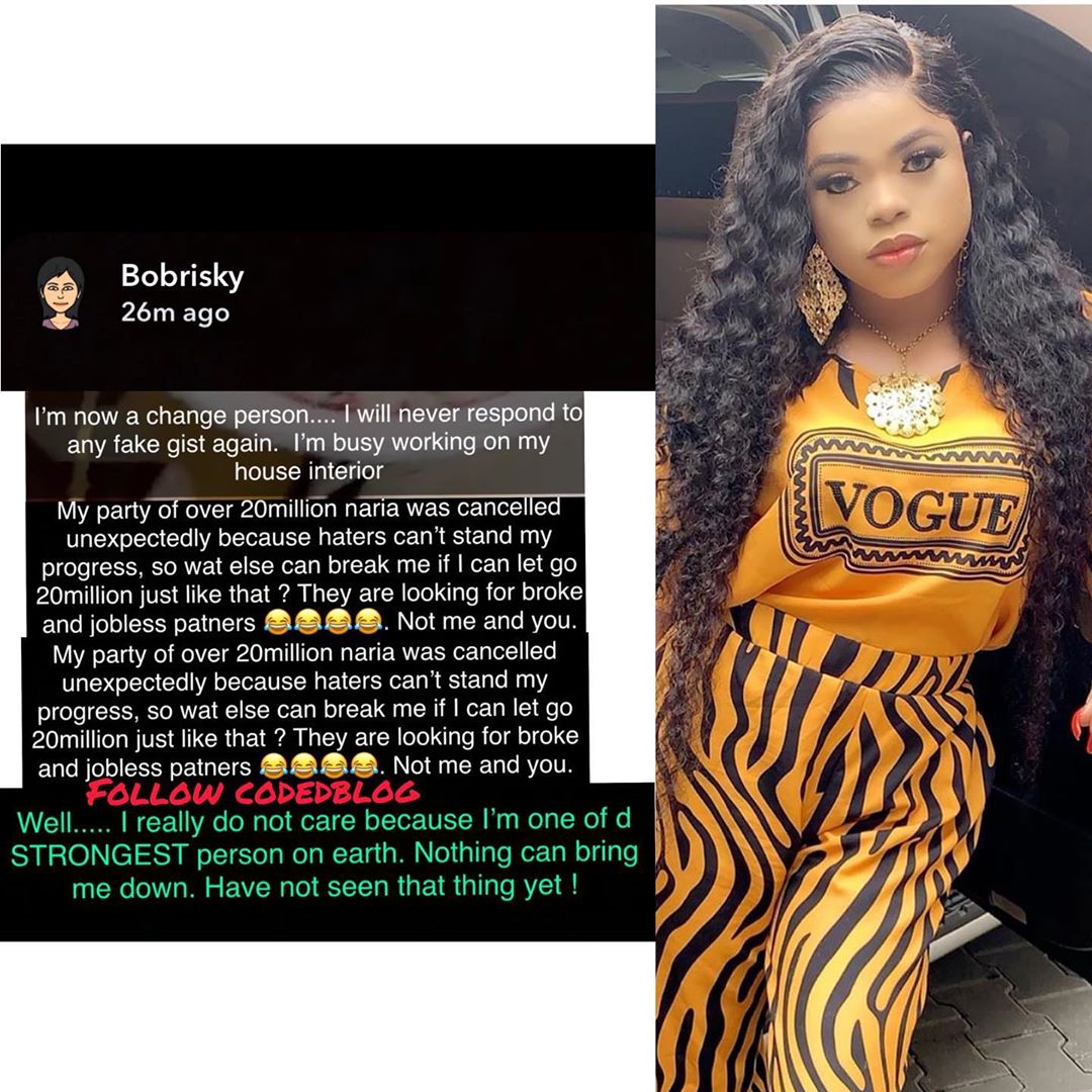 ‘I’m Now A Changed Person, Haters Can Not Bring Me Down" — Bobrisky Says After His Release From Police Custody