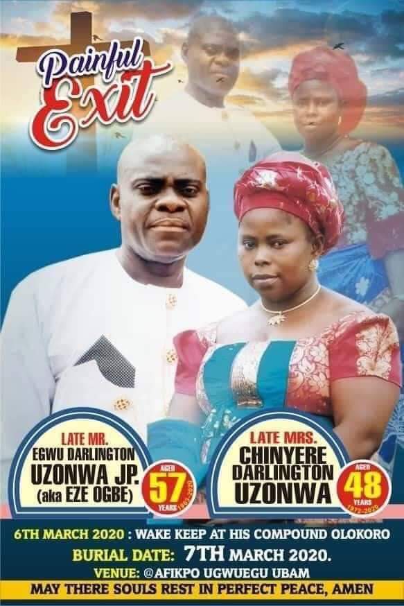 Rivers Of Tears As Couple Killed In Presence Of Their Children In Umuahia Laid to Rest (Photos)