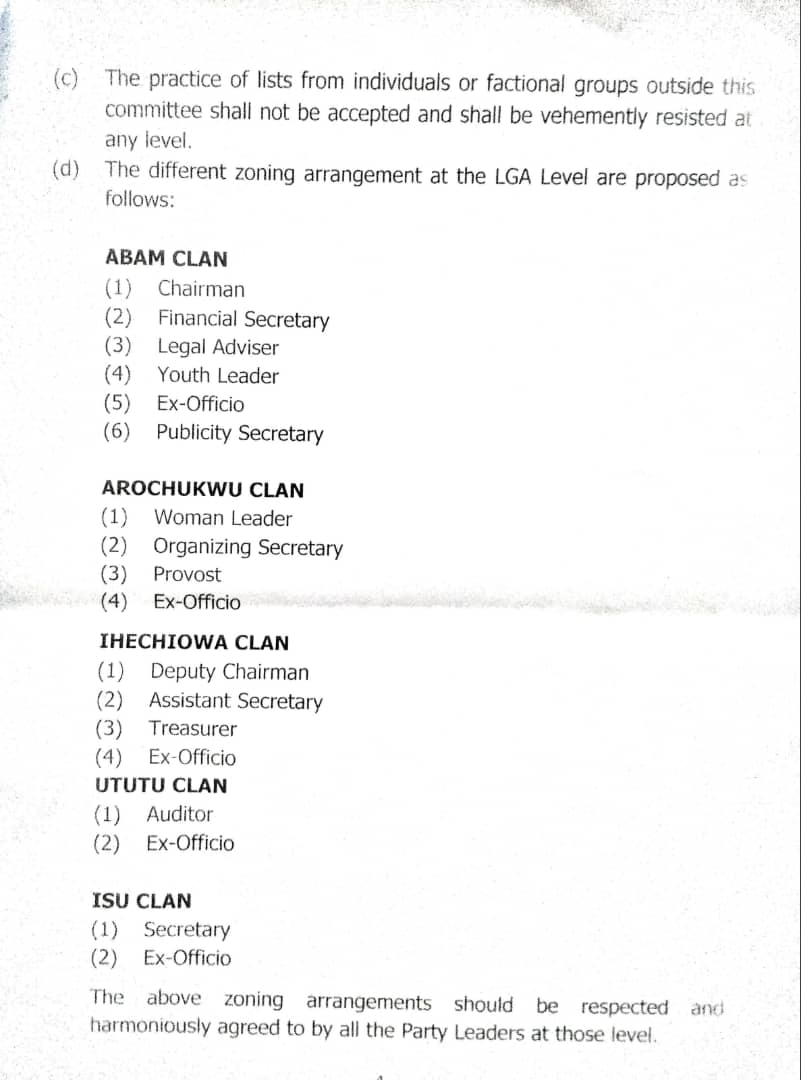 Arochukwu PDP Stakeholders Meets To Reposition Party Defines A Leader in the LGA [SEE ATTACHED DOCUMENTS]