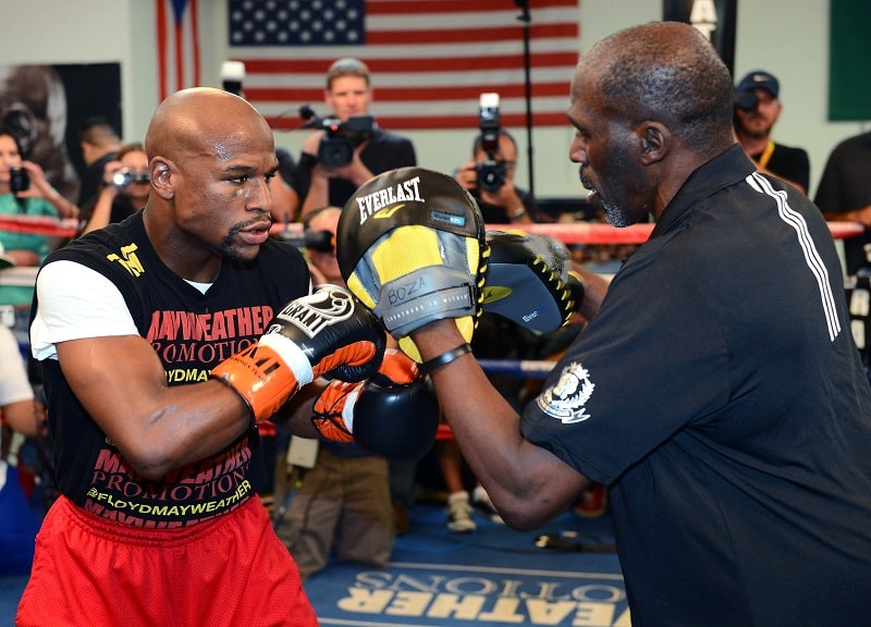 Floyd Mayweather and his uncle, Roger Mayweather