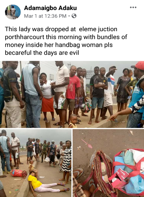 Pregnant Woman Found Dead By Roadside In Port Harcourt (Photos)