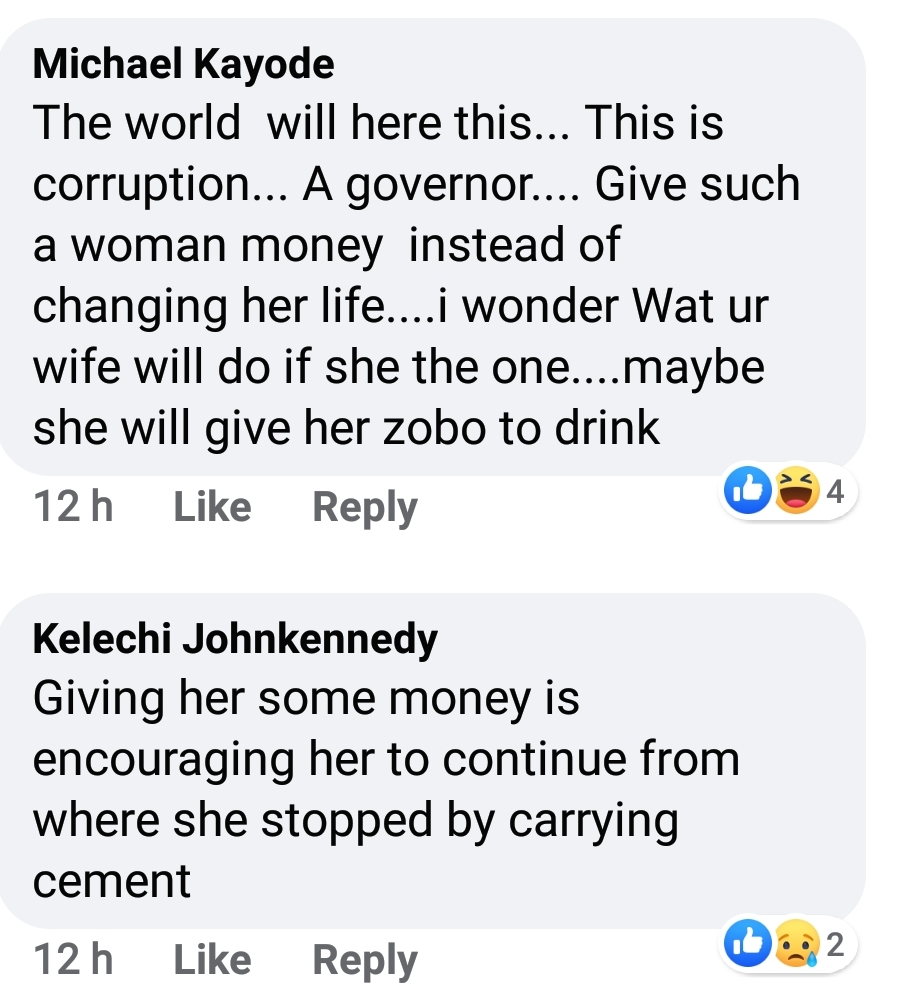 Social Media Users Beg Ikpeazu To Offer Lady Labourer Employment Instead Of Tip