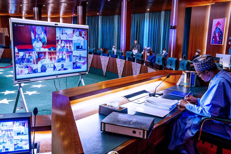 Buhari Presides Over FEC Online, Appoints Ibrahim Gambari [Photos, Video]