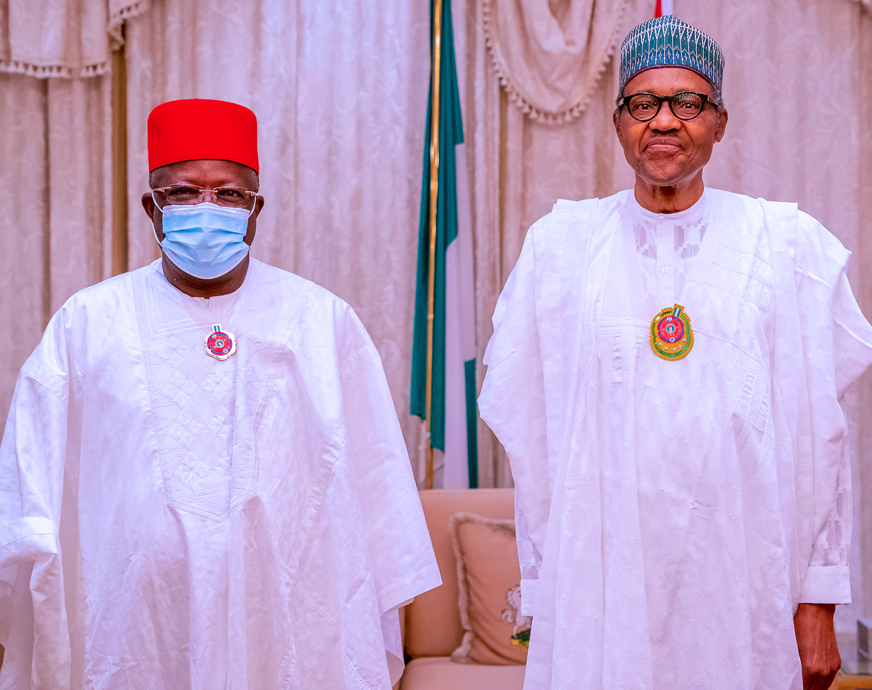 Buhari Receives Gov. Umahi At Aso Villa