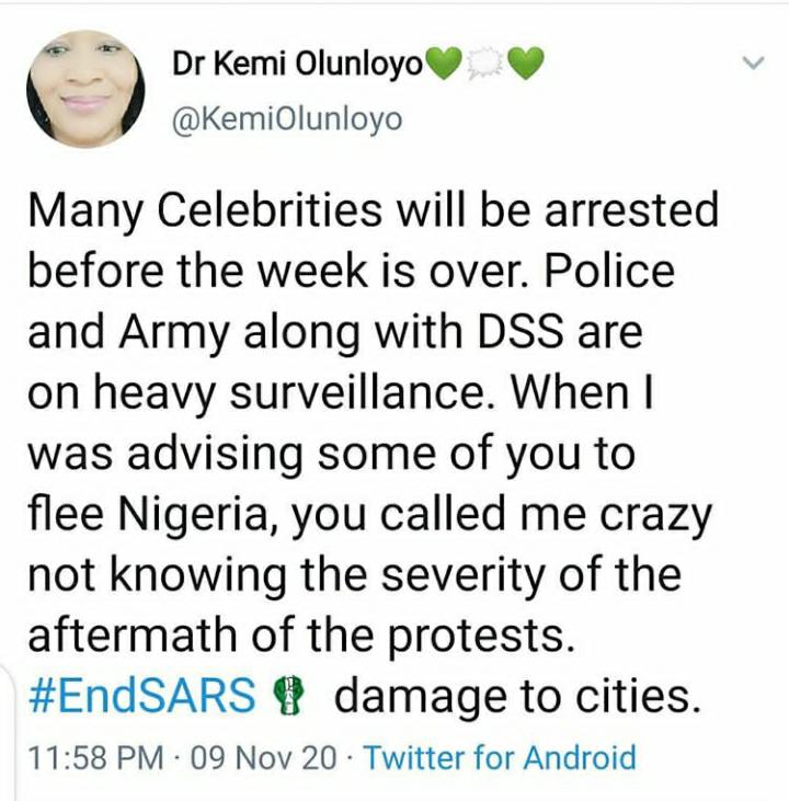 Many Celebrities Will Be Arrested Before The Week Is Over — Kemi Olunloyo Advises Them To Flee Nigeria