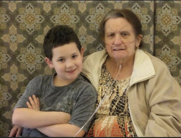Mikey as a child with his grandmother