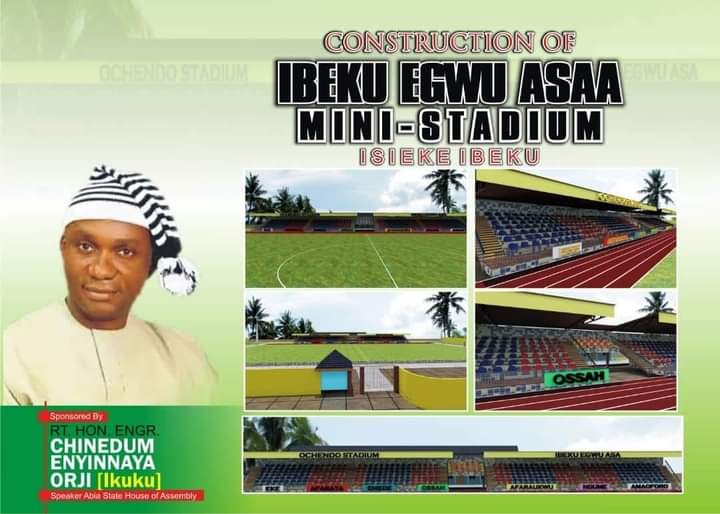 Encomiums As Abia Speaker Attracts Construction Of A Mini Stadium In Isieke Ibeku (FULL DETAILS)