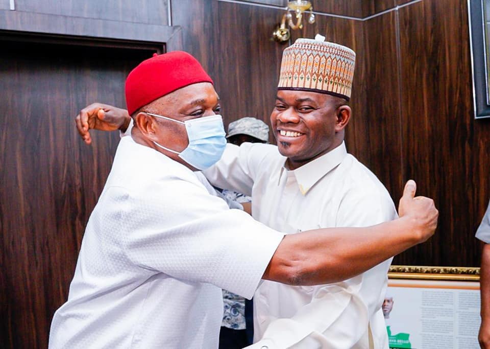 Sen. Kalu, Gov. Yahaya Bello In Closed Door Meeting