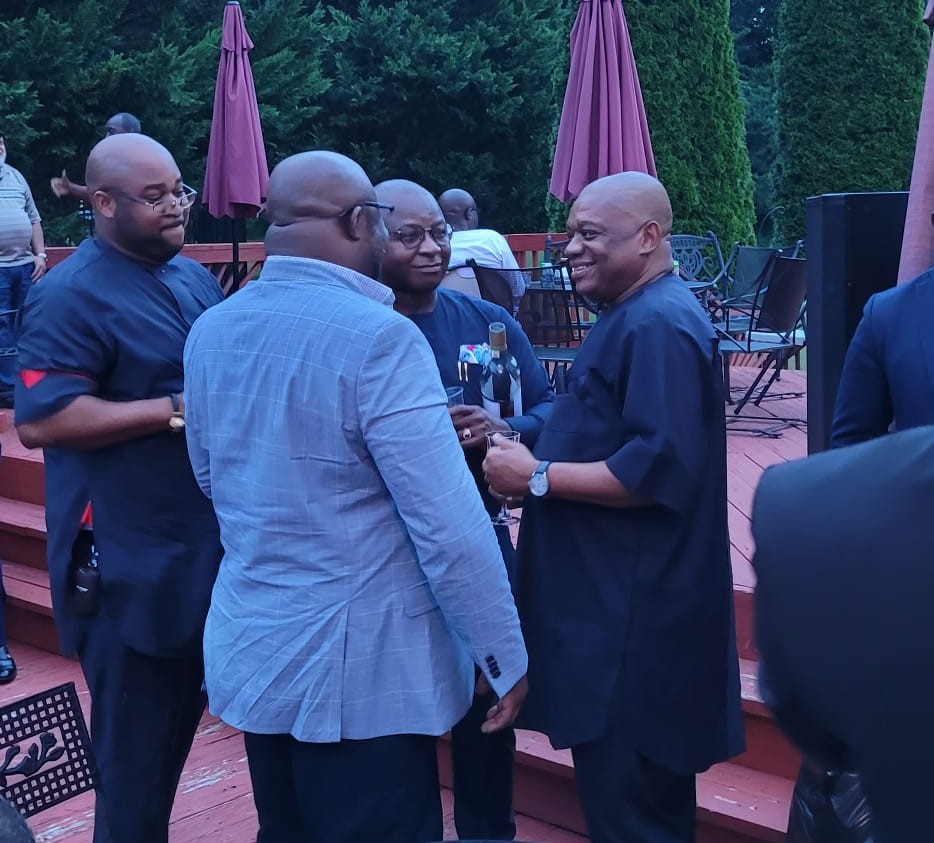 Senator Kalu Shows Off Dancing Skill At Olympic Medalist's Birthday Party In US [PHOTOS, VIDEO]