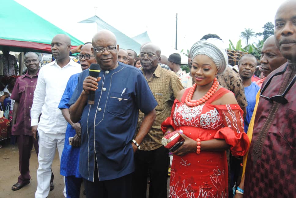 Chief John, Accompanied By His Supporters, Making A Speech During The Occasion