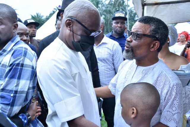 Abia Speaker, Hon. Orji, Sen. T.A Orji Condole With Agbazuere As Wife Dorcas Is Laid To Rest Amidst Tears (Photos)