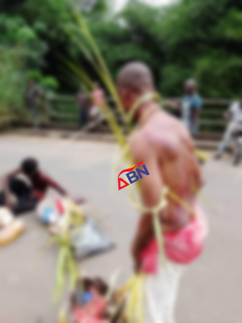 Suspected Ritualists Nabbed In Abia Community Performing 'Juju' In River (Graphic Photos)