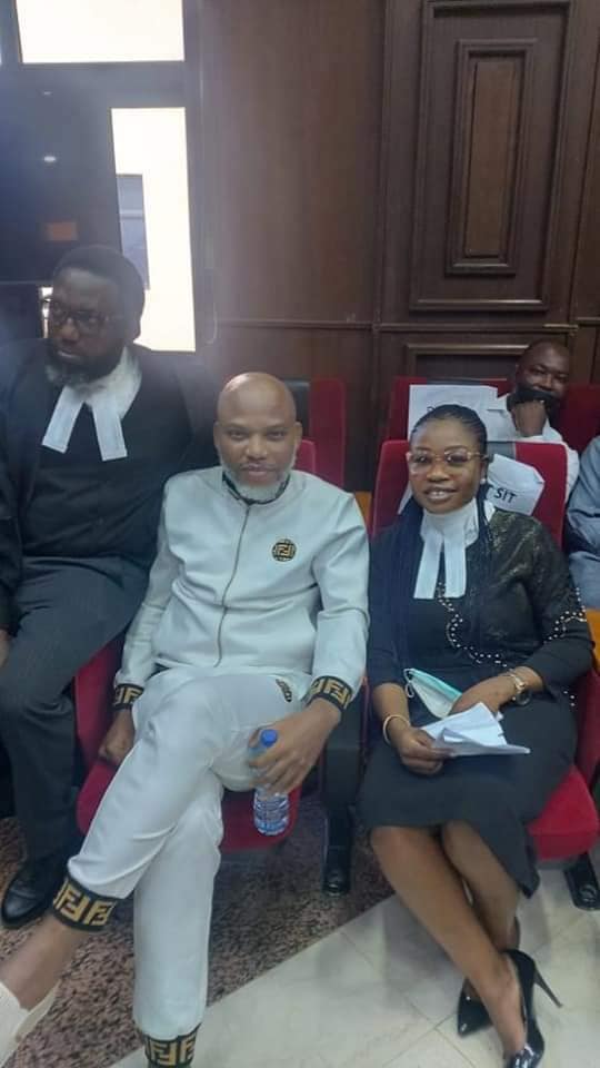 Nnamdi Kanu Arrives Court Amidst Heavy Security