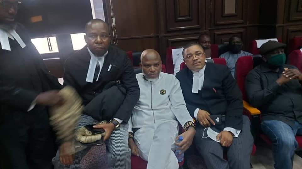 Nnamdi Kanu Arrives Court Amidst Heavy Security