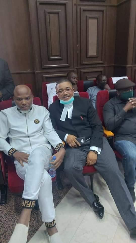 Nnamdi Kanu Arrives Court Amidst Heavy Security