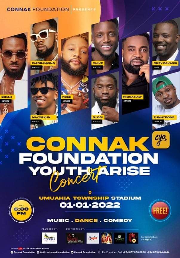 Nigga Raw, D'banj, Kcee, Chike, Okey Bakassi, Others To Thrill Umuahia At Connak Youth Arise Concert