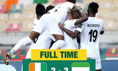 AFCON: In A Dramatic Injury-Time Goal, Sierra Leone Ends Game In 2—2 Draw With Ivory Coast