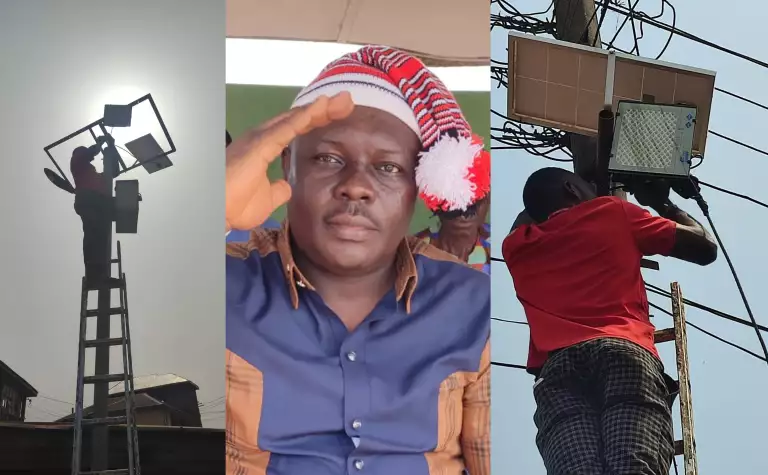 Jubilation As ABN TV Boss, Ifeanyi Okali Restores Light In Ebem Ohafia Market (Photos, Video)