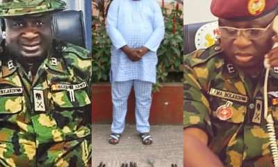 EFCC Arrests Fake Army General Who Claimed President Buhari Nominated Him As COAS For Alleged N270m Fraud (Photos)