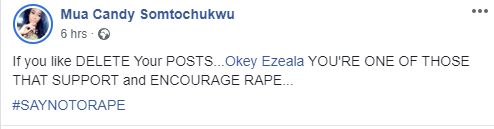 Abia politician called out over his post on rape 