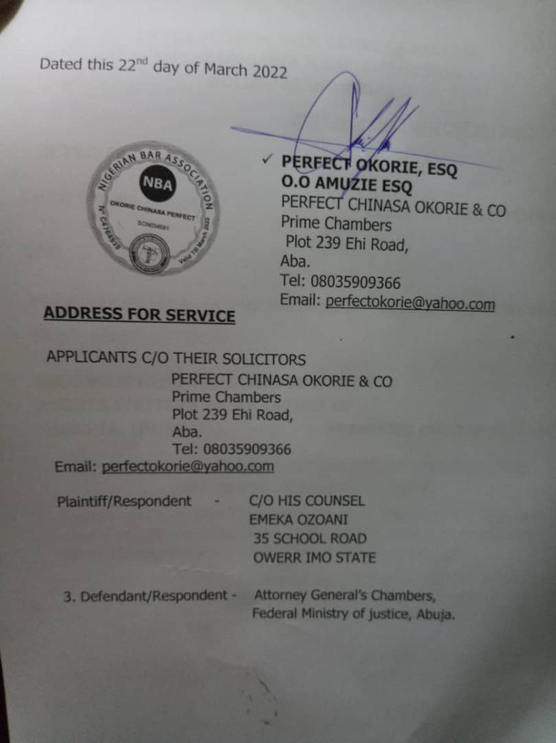 HURIWA Files Stay Of Execution On Court Judgement Making Political Appointees Delegates In Conventions [DOCUMENTS ATTACHED]