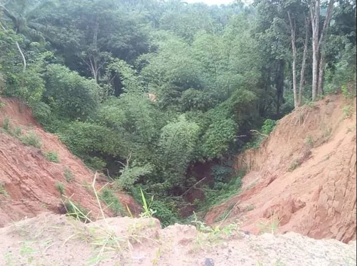 Erosion site at Umunwanwa, Umuopara in Umuahia South LGA of Abia state
