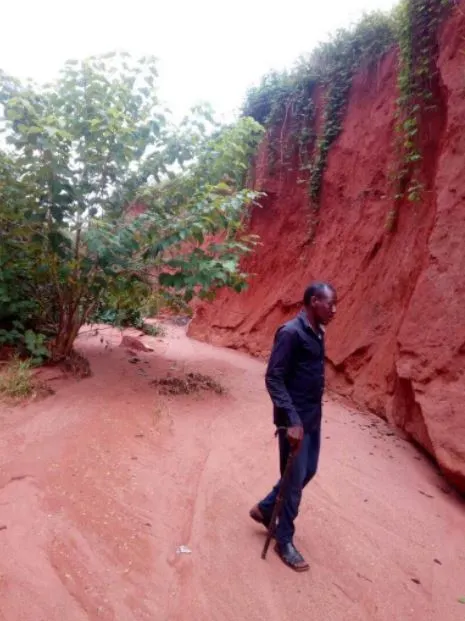 Erosion site at Umunwanwa, Umuopara in Umuahia South LGA of Abia state