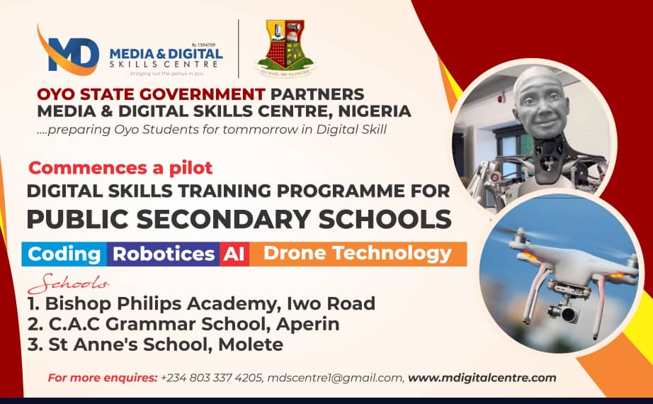 Oyo Govt Partners Media And Digital Skills Centre To Commence Training On Coding, Robotics, AI, Others