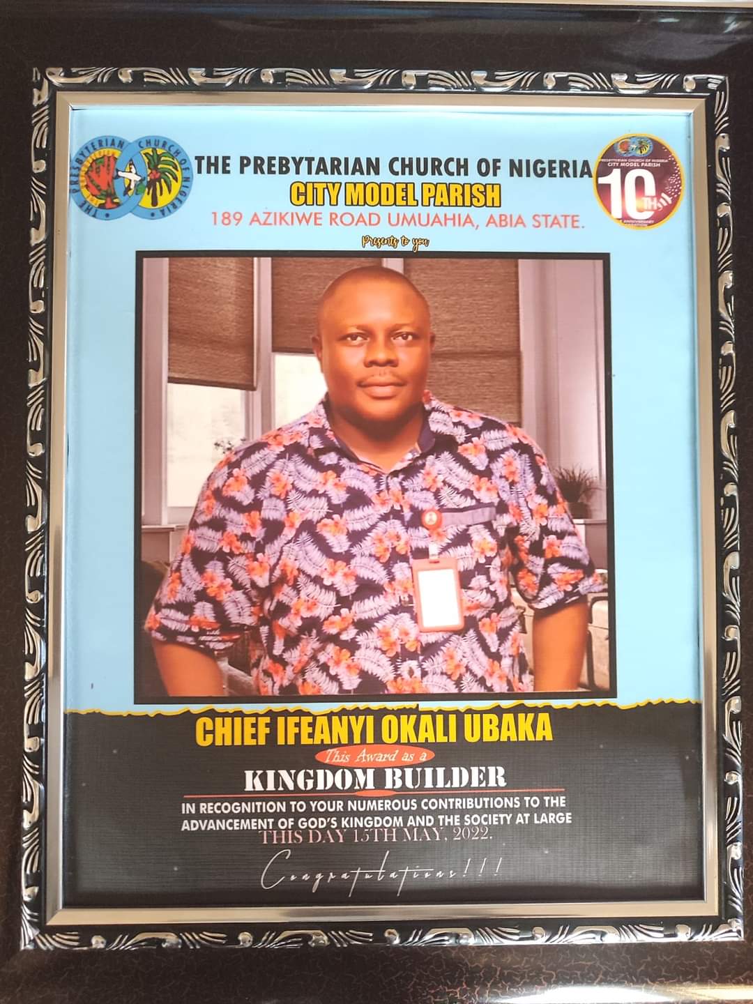ABN TV Boss, Ifeanyi Okali Bags Kingdom Builder Award Of Presbyterian Church (Photos)