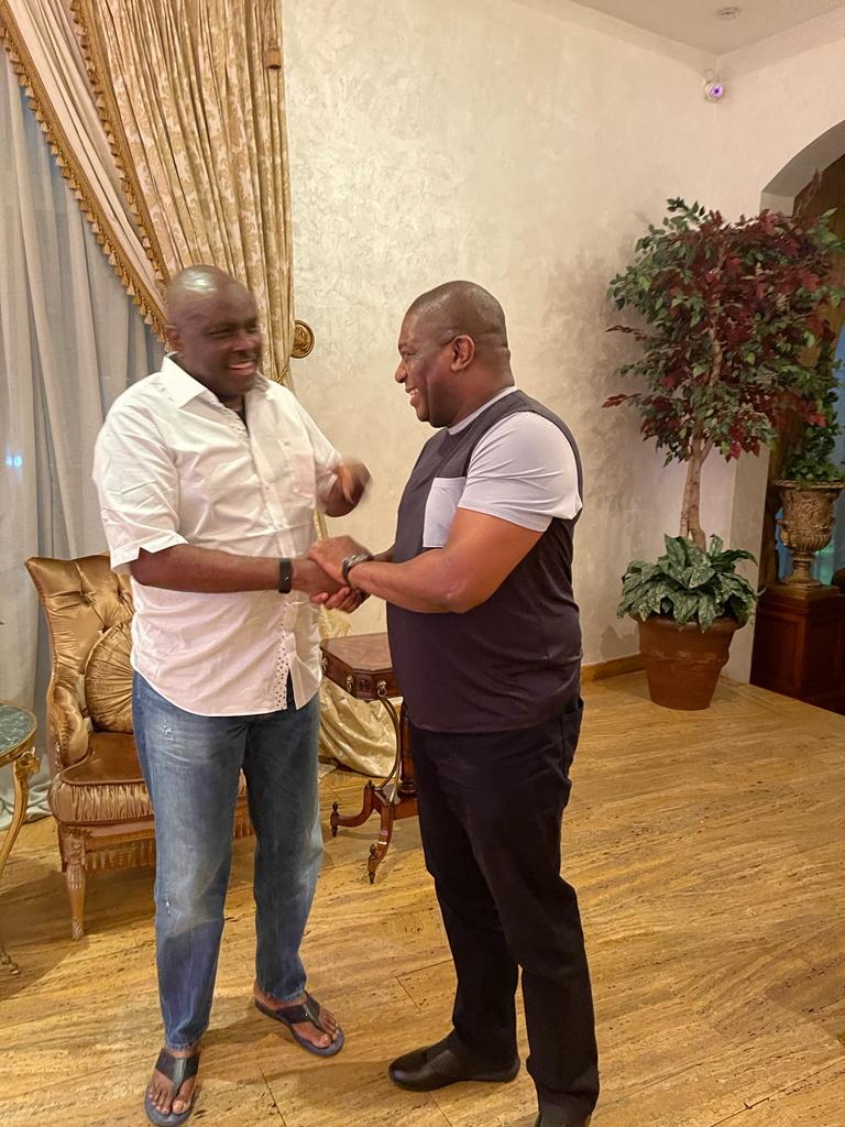 Mascot Uzor Kalu Pays Courtesy Visit to Former Delta Governor James Ibori (Photos)