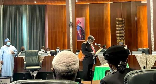 Olukayode Ariwoola Sworn In As Acting Chief Justice Of Nigeria (PHOTOS)