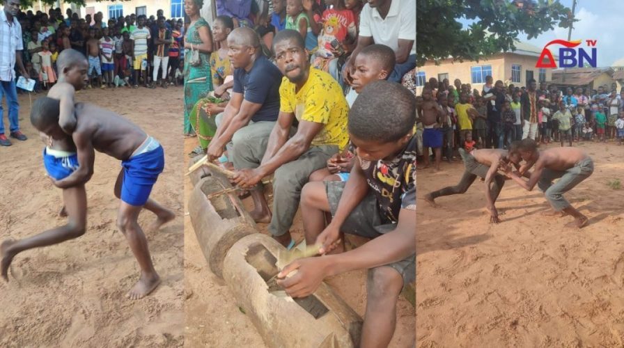 ABN TV Director, Okali Hosts Traditional Wrestling Competition In Ebem Ohafia As New Yam Festival Commences Soon (Photos, Video)