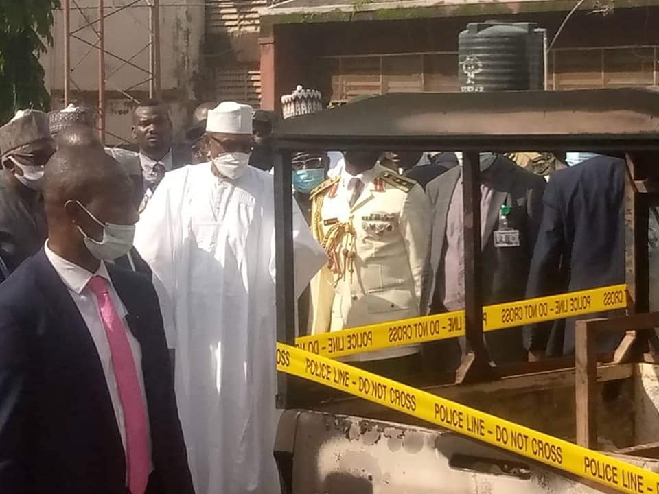 President Buhari Visits Kuje After Terrorist Attack (Photos)