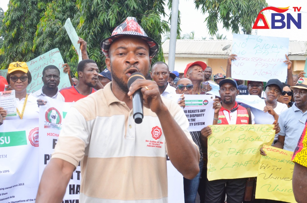 ASUU Strike: Abia NLC Joins In Nationwide Protest Seeking Reopening Of Universities (Photos, Video)
