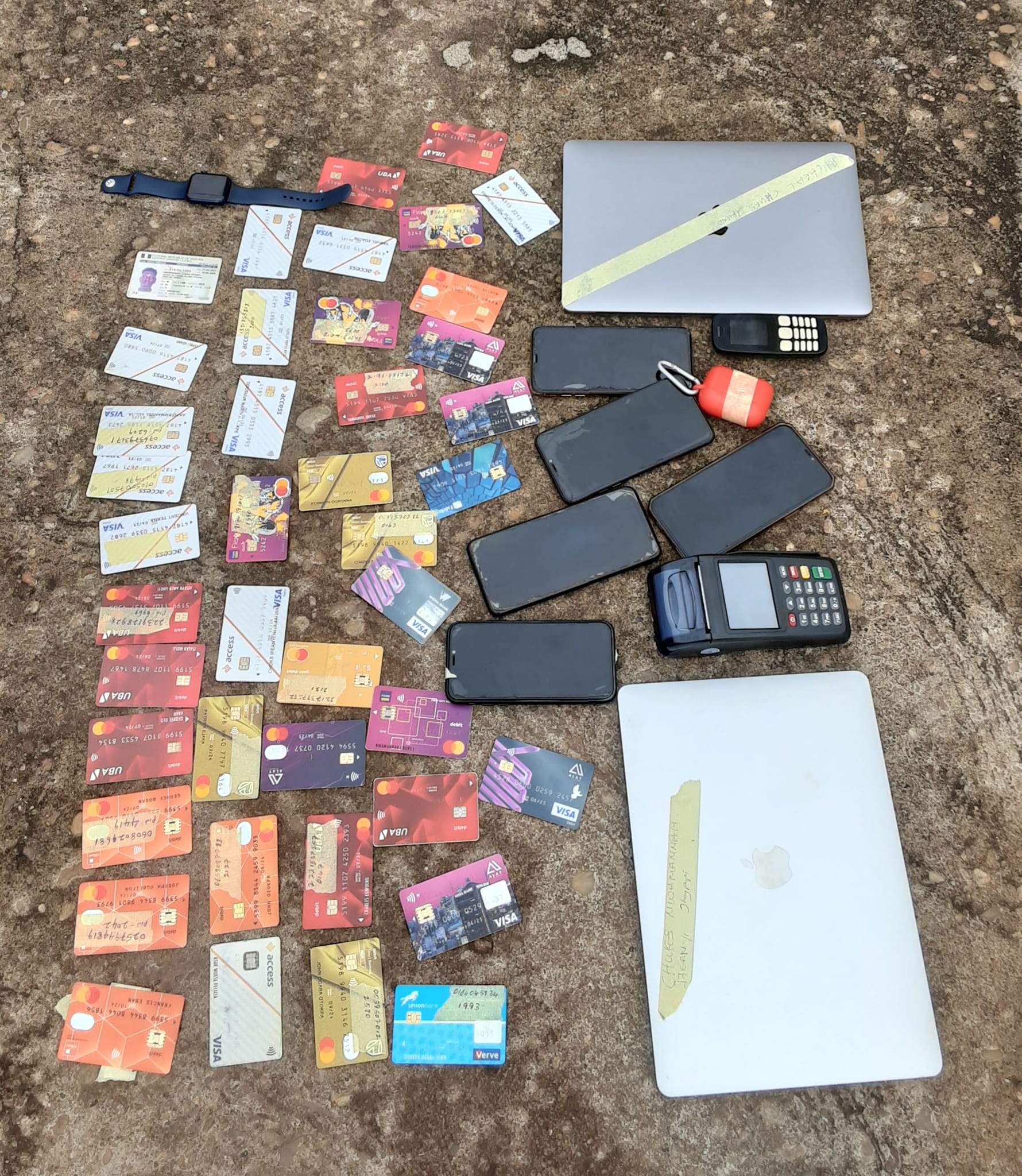 EFCC Arrests Man With 41 ATM Cards, POS Machine (Photos)