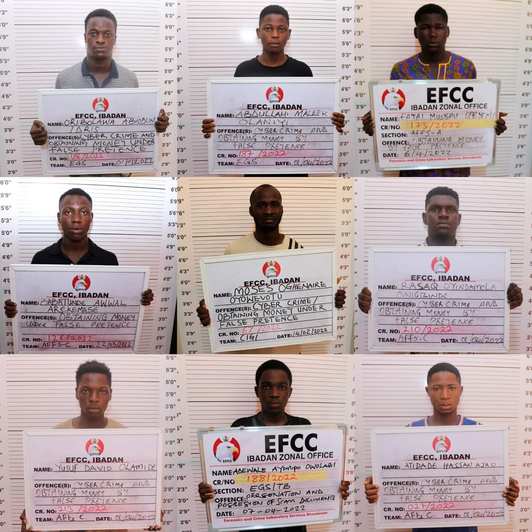EFCC Secures Conviction Of 11 Cybercriminals in Ibadan (Photos)