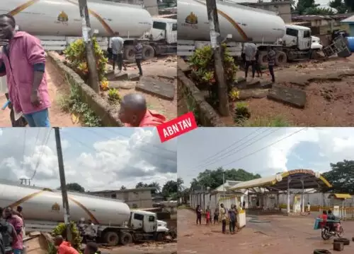 Fuel Tanker Loses Brake, Runs Residential Building In Ebem Ohafia (Photos, Video) Fuel Tanker Loses Brake, Runs Residential Building In Ebem Ohafia (Photos, Video)