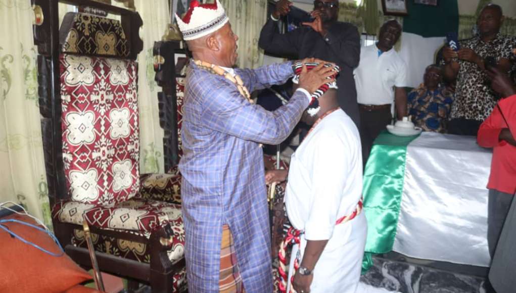 Abia 2023: Bende Royal Fathers Back Mascot Kalu's Guber Bid, Confer Him AKA EKPUCHI ONWA 1 (Photos)