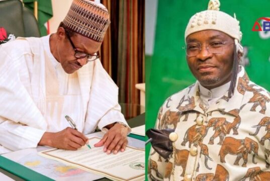 President Buhari Signs Rep. Benjamin Kalu’s NIMET Bill Into Law President Buhari Signs Rep. Benjamin Kalu's NIMET Bill Into Law