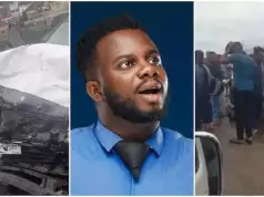 Popular Skit Maker Oga Sabinus Escapes Unhurt In Road Accident (Photos, VIdeo) Popular Skit Maker Oga Sabinus Escapes Unhurt In Road Accident