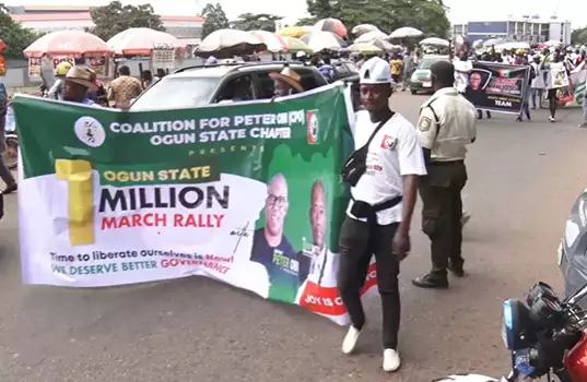 Peter Obi’s Supporters Hold One Million Man March In Ogun
