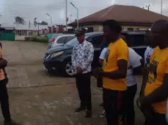 APC Youths Begin Jogging From Yenagoa To Lagos For Tinubu APC Youths Begin Jogging From Yenagoa To Lagos For Tinubu