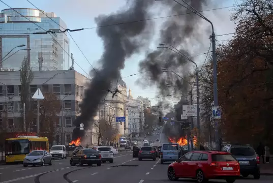 Explosions Rocks Kyiv The Ukraine’s Capital Explosions Rocks Kyiv The Ukraine's Capital