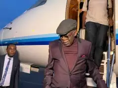 2023: APC Presidential Candidate, Tinubu Returns From UK (Photos, Video) The presidential candidate of the All Progressives Congress, Bola Tinubu, has returned to the country after weeks in the United Kingdom.