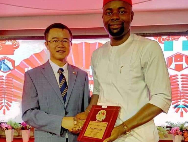 Sen. Kalu’s Aide Peter Eze Wins 2022 China-Nigeria Friendship Award, Receives Medal, Cash Prize