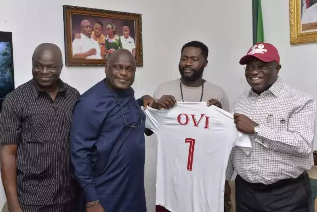 Ikpeazu Hosts AllStars Football Club Members, Assures Continued Support In Sport Ikpeazu Hosts AllStars Football Club Members, Assures Continued Support In Sport