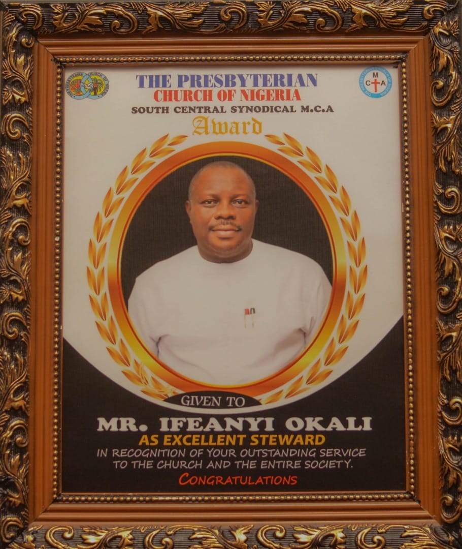 ABN TV Director, Ifeanyi Okali Bags "Excellent Steward" Award (Photos)