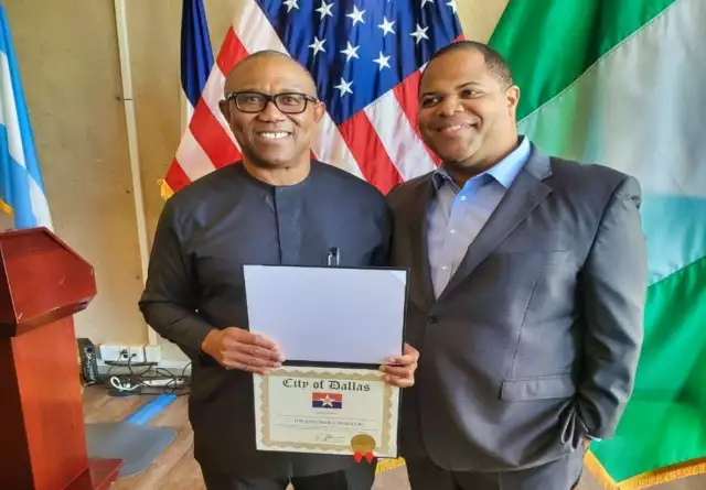 Peter Obi Conferred With Honorary Citizenship In United States Peter Obi Conferred With Honorary Citizenship In United States