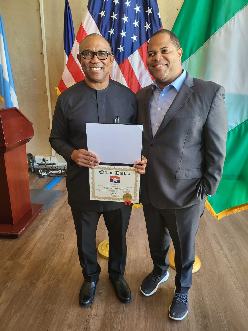 Peter Obi Conferred With Honorary Citizenship In United States
